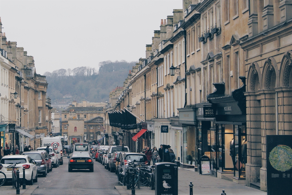 milsom street bath, jane austen bath, travel in bath, bath architecture