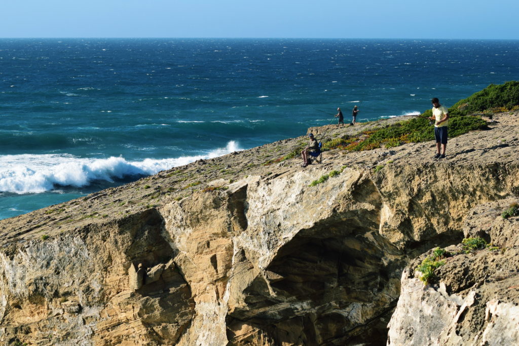 cliff fishing portugal, portugal photography