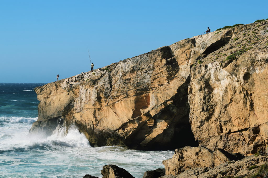 cliff fishing portugal, west coast portugal, portugal photos