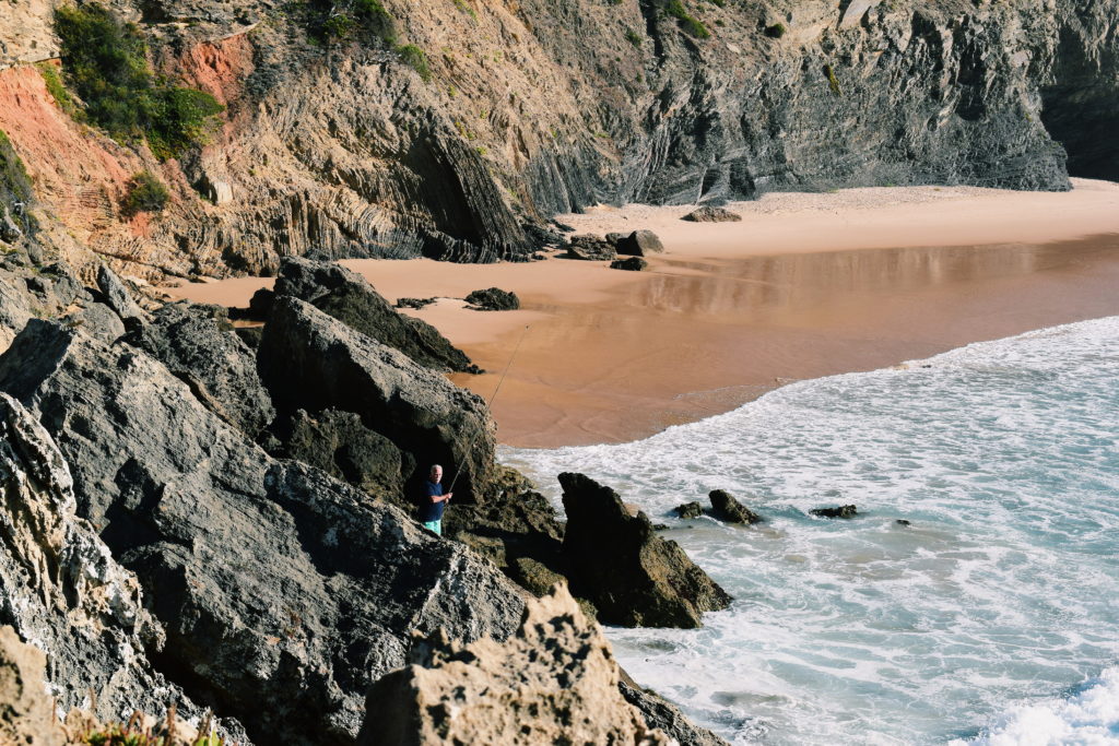 cliff fishing portugal, fishing portugal, west coast algarve